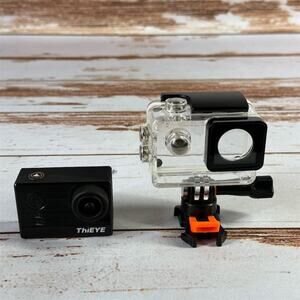 ThiEYE i60 Action Camera Black with Waterproof Case and Wide-Angle Lens